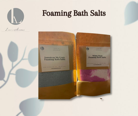 Luxury hand crafted foaming epsom bath salts