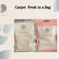 Hand crafted carpet fresh in a bag